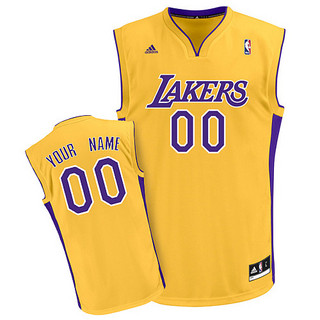 Los Angeles Lakers Youth Custom yellow Jersey Los Angeles Lakers Youth Custom yellow Jersey