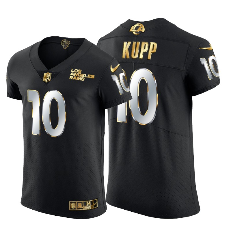 Los Angeles Rams #10 Cooper Kupp Men's Nike Black Edition Vapor Untouchable Elite NFL Jersey Los Angeles Rams #10 Cooper Kupp Men's Nike Black Edition Vapor Untouchable Elite NFL Jersey