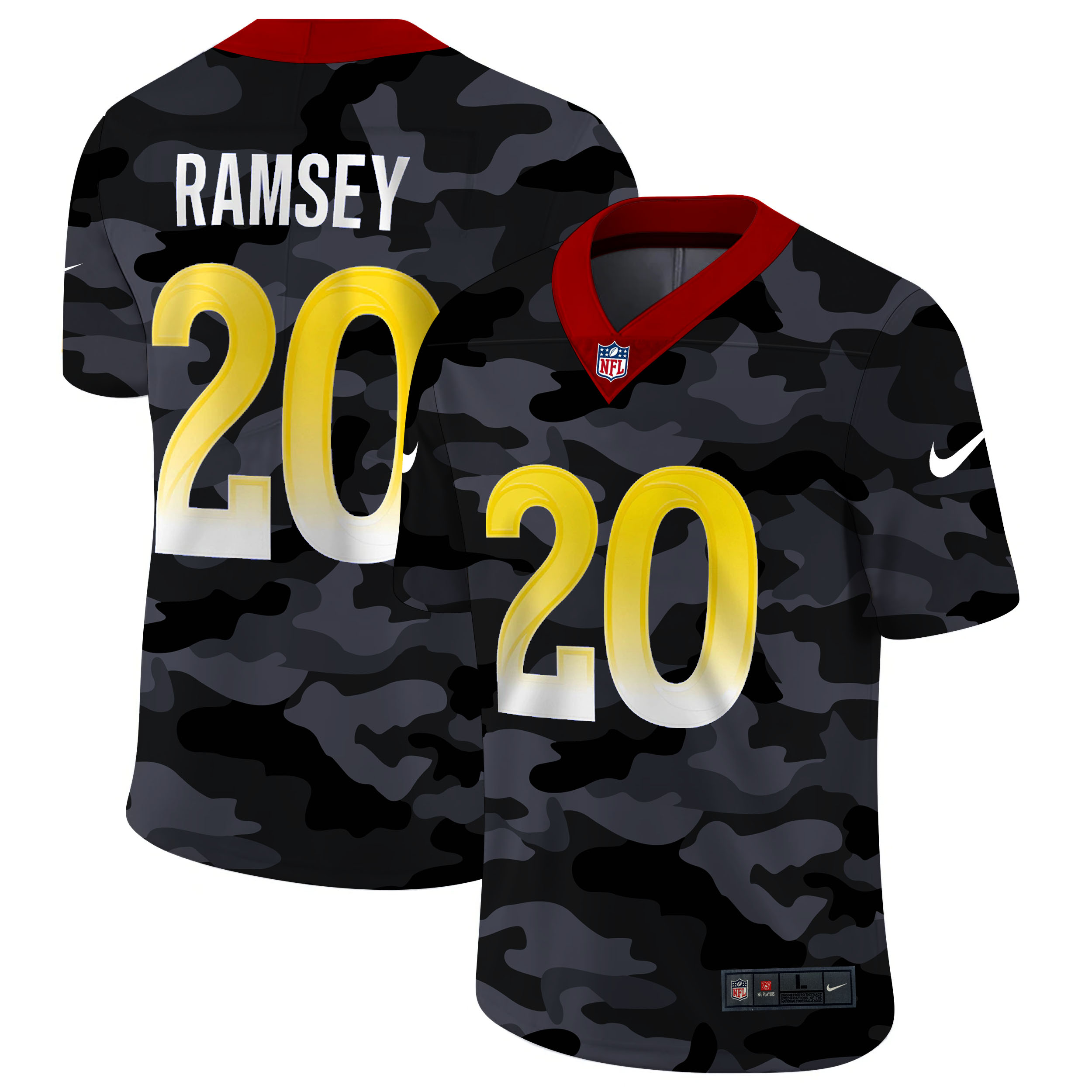 Los Angeles Rams #20 Jalen Ramsey Men's Nike 2020 Black CAMO Vapor Untouchable Limited Stitched NFL Jersey Los Angeles Rams #20 Jalen Ramsey Men's Nike 2020 Black CAMO Vapor Untouchable Limited Stitched NFL Jersey