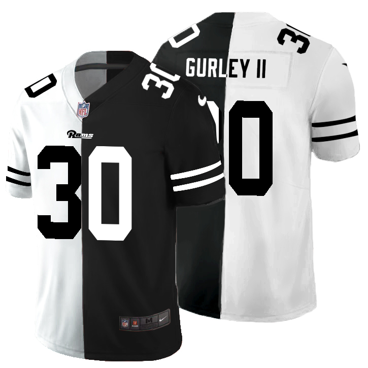 Los Angeles Rams #30 Todd Gurley II Men's Black V White Peace Split Nike Vapor Untouchable Limited NFL Jersey Los Angeles Rams #30 Todd Gurley II Men's Black V White Peace Split Nike Vapor Untouchable Limited NFL Jersey