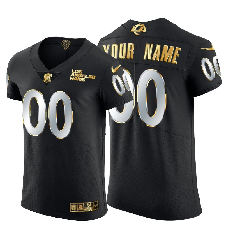 Los Angeles Rams Custom Men's Nike Black Edition Vapor Untouchable Elite NFL Jersey Los Angeles Rams Custom Men's Nike Black Edition Vapor Untouchable Elite NFL Jersey
