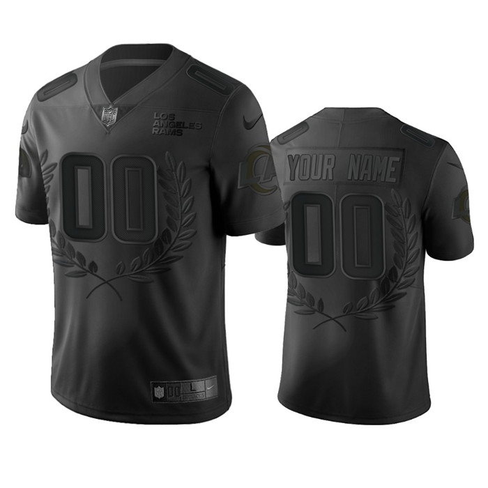 Los Angeles Rams Custom Men's Nike Black NFL MVP Limited Edition Jersey Los Angeles Rams Custom Men's Nike Black NFL MVP Limited Edition Jersey