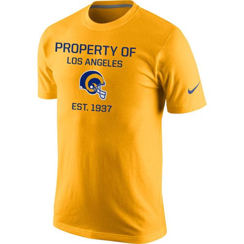 Los Angeles Rams Nike Property Of Performance T-Shirt Gold Los Angeles Rams Nike Property Of Performance T-Shirt Gold