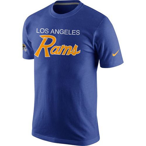 Los Angeles Rams Nike Script T-Shirt Royal Los Angeles Rams Nike Script T-Shirt Royal