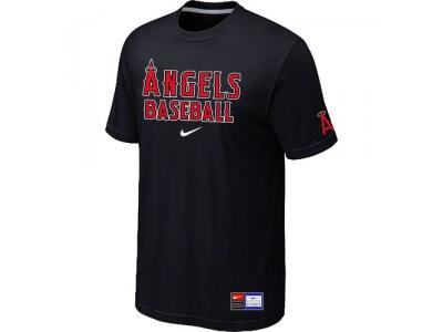 Los Angels of Anaheim Black NEW Short Sleeve Practice T-Shirt Los Angels of Anaheim Black NEW Short Sleeve Practice T-Shirt