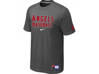 Los Angels of Anaheim D.Grey NEW Short Sleeve Practice T-Shirt Los Angels of Anaheim D.Grey NEW Short Sleeve Practice T-Shirt