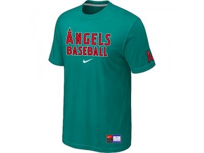 Los Angels of Anaheim Green NEW Short Sleeve Practice T-Shirt Los Angels of Anaheim Green NEW Short Sleeve Practice T-Shirt