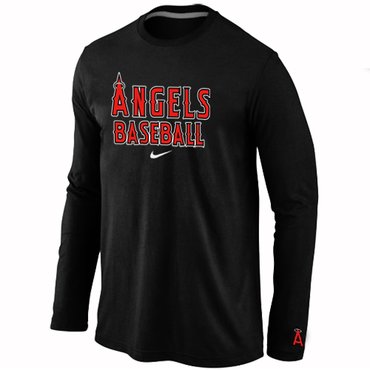 Los Angels of Anaheim Long Sleeve T-Shirt Black Los Angels of Anaheim Long Sleeve T-Shirt Black