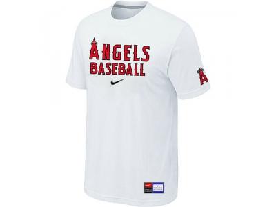 Los Angels of Anaheim White NEW Short Sleeve Practice T-Shirt Los Angels of Anaheim White NEW Short Sleeve Practice T-Shirt