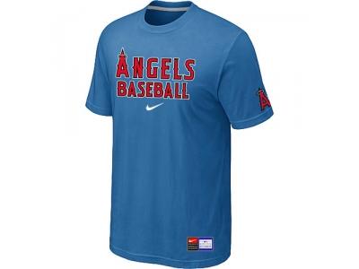 Los Angels of Anaheim light Blue NEW Short Sleeve Practice T-Shirt Los Angels of Anaheim light Blue NEW Short Sleeve Practice T-Shirt