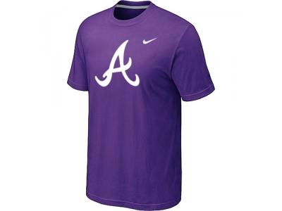 MLB Atlanta Braves Heathered NEW Purple Blended T-Shirt MLB Atlanta Braves Heathered NEW Purple Blended T-Shirt