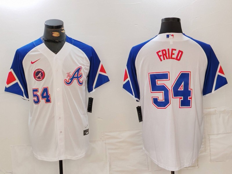 MLB Braves 54 Max Fried White City Connect Nike Cool Base Men Jersey 2 MLB Braves 54 Max Fried White City Connect Nike Cool Base Men Jersey 2