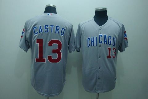 MLB Chicago Cubs 13 Castro jerseys gray