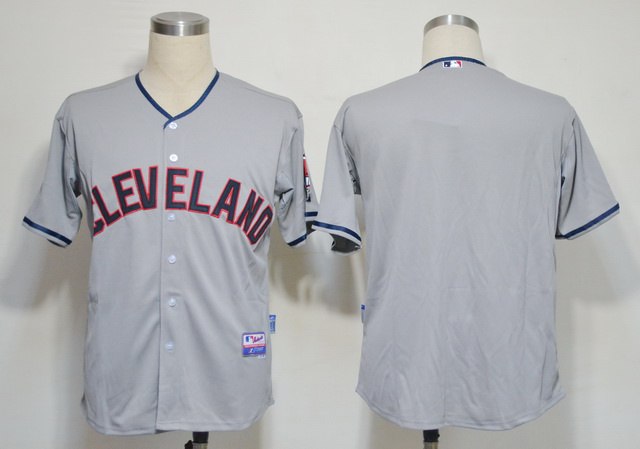 MLB Cleveland Indians Blank grey Jerseys