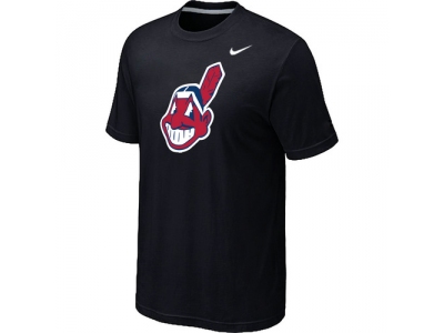 MLB Cleveland Indians Heathered NEW Black Blended T-Shirt