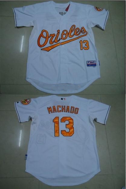 MLB Jerseys Baltimore Orioles 13 Manny Machado White