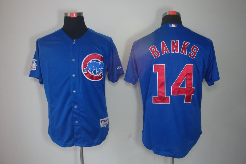 MLB Jerseys Chicago Cubs 14 Banks Blue