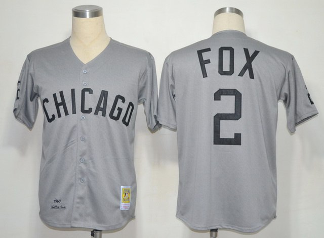 MLB Jerseys Chicago White Sox 2 Fox Grey Jerseys M&N 1960