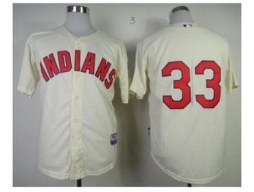 MLB Jerseys Cleveland Indians #33 Swisher Cream Jerseys