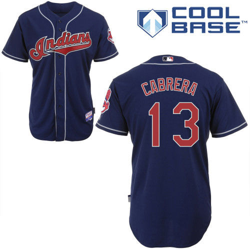MLB Jerseys Cleveland Indians 13 CABRERA Blue