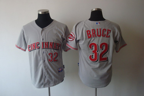 MLB Jerseys Cleveland Indians 32 BRUCE grey