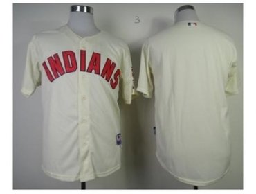 MLB Jerseys Cleveland Indians Blank Cream Jerseys