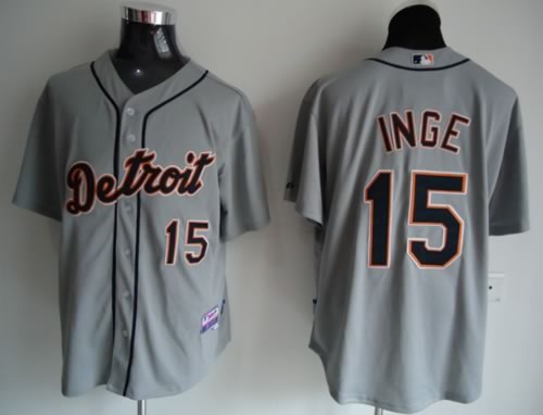 MLB Jerseys Detroit DET Tigers 15# Inge gray