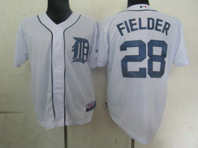 MLB Jerseys Detroit Tigers 28 Fielder White