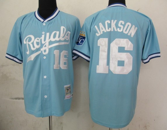 MLB Jerseys Kansas Royals 16 Jackson LT blue