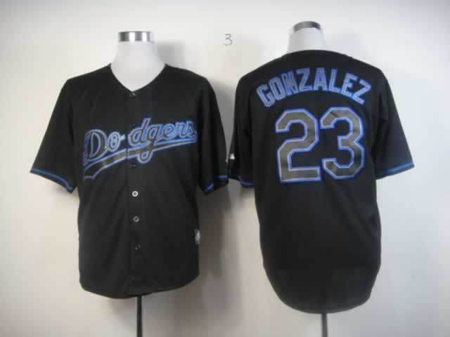 MLB Jerseys Los Angeles Dodgers 23 Adrian Gonzalez black(fashion)