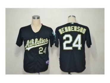 MLB Jerseys Oakland Athletics #24 Henderson black (Cool Base)