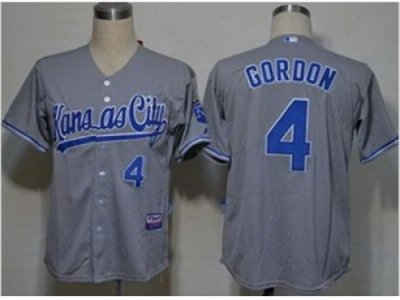 MLB Kansas City Royals #4 Alex Gordon Gray Jerseys