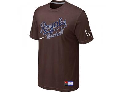 MLB Kansas City Royals Brown NEW Short Sleeve Practice T-Shirt MLB Kansas City Royals Brown NEW Short Sleeve Practice T-Shirt