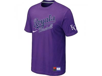 MLB Kansas City Royals Purple NEW Short Sleeve Practice T-Shirt MLB Kansas City Royals Purple NEW Short Sleeve Practice T-Shirt