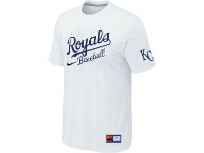 MLB Kansas City Royals White NEW Short Sleeve Practice T-Shirt MLB Kansas City Royals White NEW Short Sleeve Practice T-Shirt