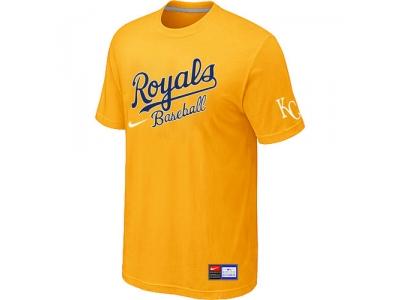 MLB Kansas City Royals Yellow NEW Short Sleeve Practice T-Shirt MLB Kansas City Royals Yellow NEW Short Sleeve Practice T-Shirt