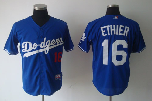 MLB Los Angeles Dodgers 16 Andre Either Blue Jerseys