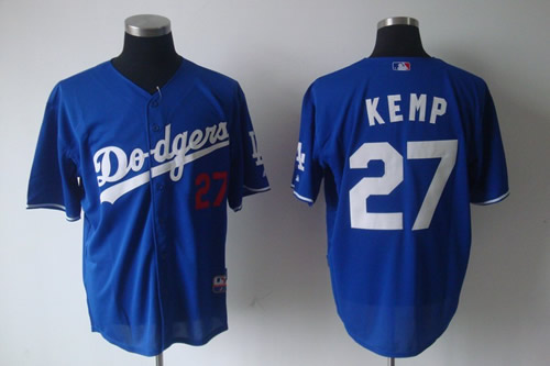 MLB Los Angeles Dodgers 27 Matt Kemp Blue Jerseys