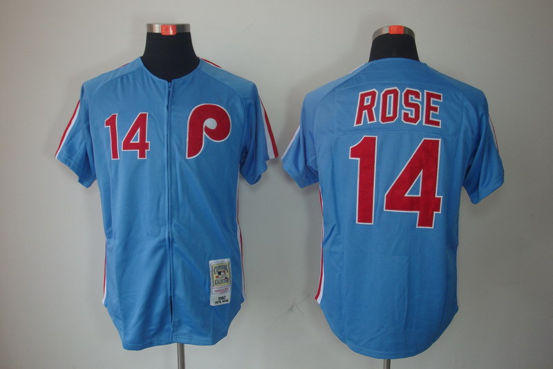 MLB Montreal Expos 14 Rose Blue Jerseys M&N 1980 MLB Montreal Expos 14 Rose Blue Jerseys M&N 1980