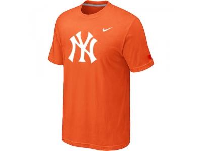 MLB New York Yankees Heathered Orange NEW Blended T-Shirt