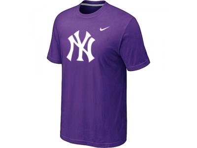 MLB New York Yankees Heathered Purple NEW Blended T-Shirt