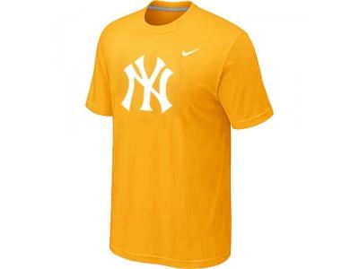 MLB New York Yankees Heathered Yellow NEW Blended T-Shirt