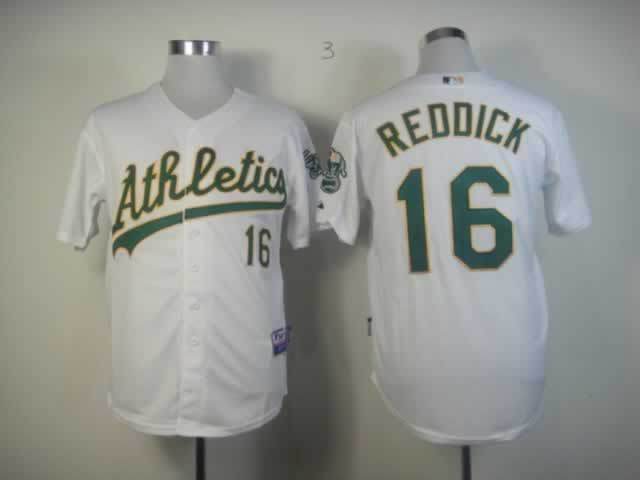 MLB Oakland Athletics #16 Reddick White Jerseys