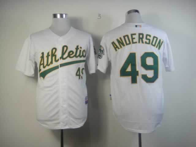 MLB Oakland Athletics #49 Anderson White Jerseys