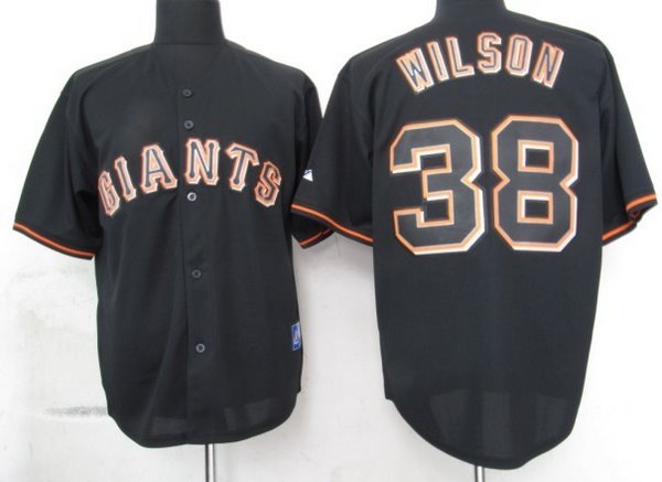 MLB San Francisco Giants 38 Wilson Black Fashion Jerseys