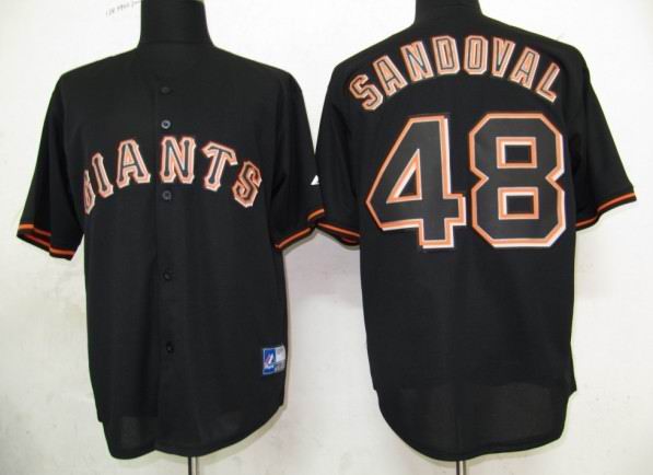 MLB San Francisco Giants 48 Sandoval Black Fashion