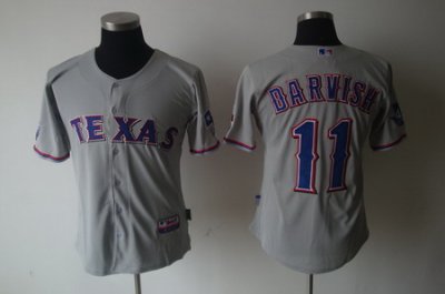 MLB Texas Rangers #11 darvish Grey Jersey