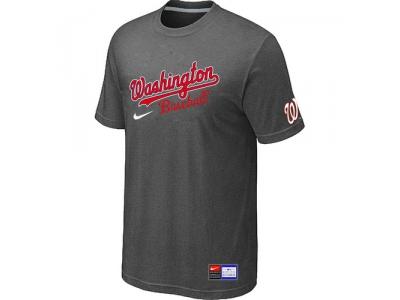 MLB Washington Nationals D.Grey NEW Short Sleeve Practice T-Shirt