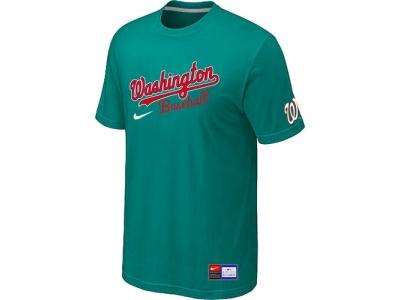 MLB Washington Nationals Green NEW Short Sleeve Practice T-Shirt