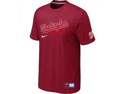 MLB Washington Nationals Red NEW Short Sleeve Practice T-Shirt